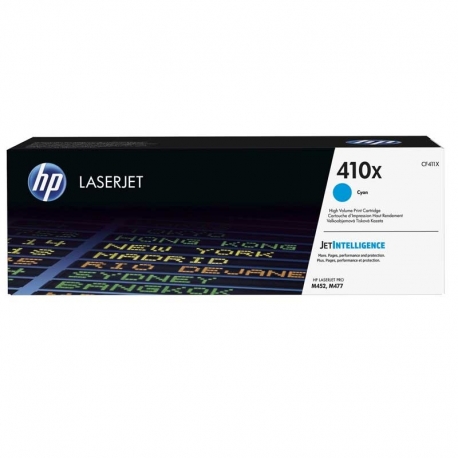 Toner HP 410X Alto Rendimiento Original LaserJet Cian