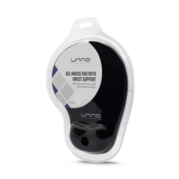 Mouse Pad con Gel Negro Unno Tekno