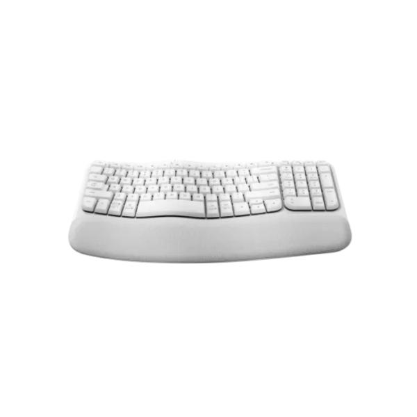 Teclado Logitech Wave Keys Inalambrico Ergonomico Español Off White