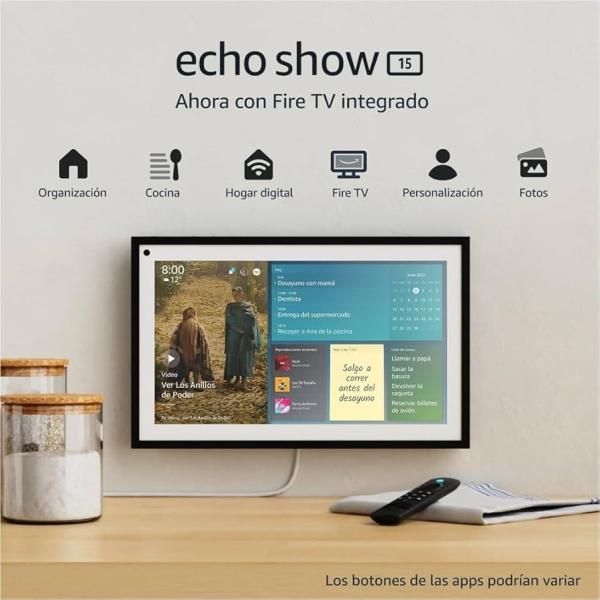 Amazon Echo Show 15 15.6" Full HD Hub Hogar con Fire TV Integrado y Alexa