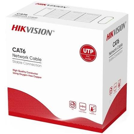 Cable UTP Hikvision Cat6 305m Interior Naranja