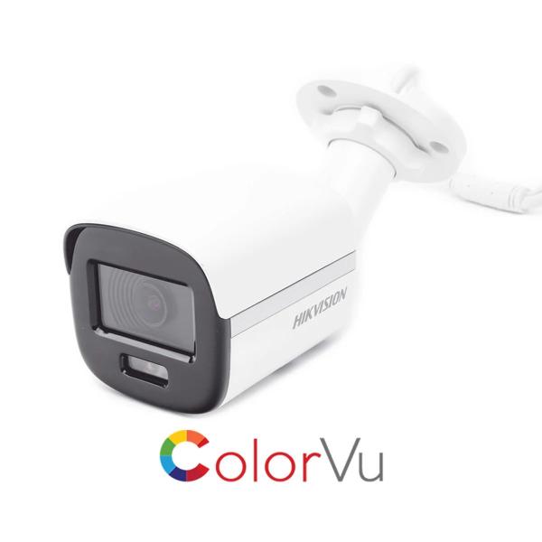 Camara Vigilancia Hikvision Bullet ColorVu 2MP Audio Bidireccional y Sirena